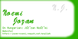 noemi jozan business card